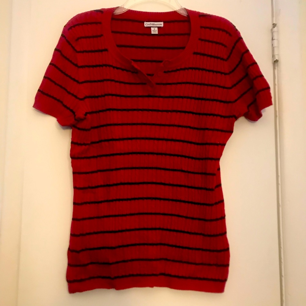 Short sleeve sweater top